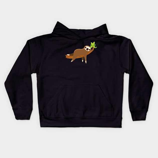 Funny Sloth T-shirt Kids Hoodie by KsuAnn